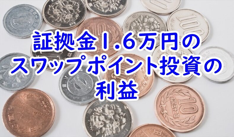 証拠金16,000円のスワップポイント投資の利益